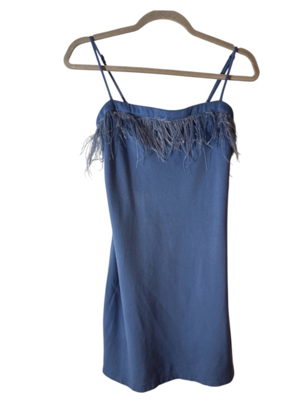 Blue Feather-Wild Fable Bodycon Trim Slip Dress Size Small